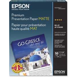 Epson Very High Resolution Print Paper, 97 Brightness, 94% Opacity11" x 14", 44 lb Basis Weight, Matte