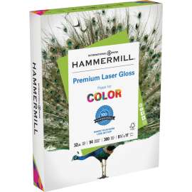 Premium Laser Gloss Print Paper, 94 Bright, 32lb, 8.5 x 11, White, 300/Pack