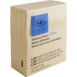 Sparco Premium Yellow Adhesive Notes