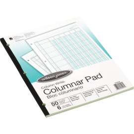 Accounting Pad, Six-Unit Columns, 8-1/2 x 11, 50-Sheet Pad