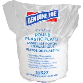 Genuine Joe Disposable Plastic Plates