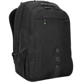 Targus EcoSmart TBB019US Carrying Case (Backpack) for 17" Notebook, Black, Green, Bump Resistant, Drop Resistant, Polyester Body, Checkpoint Friendly