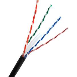 Comprehensive Cable Comprehensive Cat 6 550 MHz UTP Solid Black Bulk Cable 1000ft, 1000 ft Category 6 Network Cable for Network Device, First End: Bare Wire, Second End: Bare Wire, CM, CMR, CMG, MPR