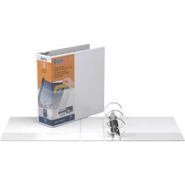 QuickFit Round-Ring View Binder, 3 Rings, 3" Capacity, 11 x 8.5, White