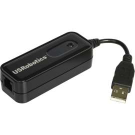 Us Robotics USRobotics 56K* USB Softmodem, USB, 1 x Modem (RJ-11), 56 kbit/s, ITU-T V.17, ITU-T V.27ter, ITU-T V.29, ITU-T V.21 Fax Technology