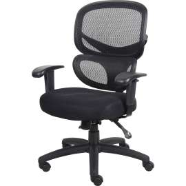 Lorell Fabric Seat Mesh Back Executive Chair