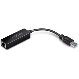 TRENDnet USB 3.0 To Gigabit Ethernet Adapter, Full Duplex 2Gbps Ethernet Speeds, Up To 1Gbps, USB-A, Windows & Mac Compatibility, USB Powered, Simple Setup, Black, TU3-ETG, USB 3.0 to Gigabit Ethernet Adapter