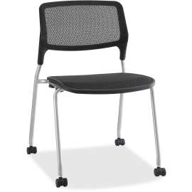 Lorell Mesh Seat Armless Stackable Guest Chairs