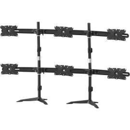 Amer Hex Flat Panel Max 32 "Monitor Stand with VESA Mounting Support, Up to 32" Screen Support, 105.82 lb Load Capacity, 38" Height x 66.8" Width, Desktop