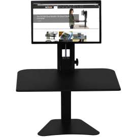 High Rise Standing Desk Workstation, 28w x 23d x 15.5h, Black