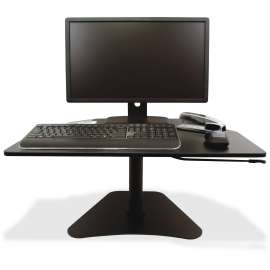 High Rise Adjustable Stand-Up Desk, 28w x 23d x 16.75h, Black