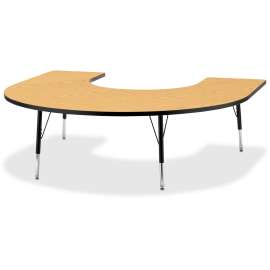 Jonti-Craft Berries Elementary Black Edge Horseshoe Table
