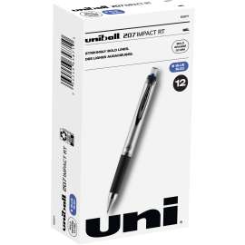 uniball 207 Gel Impact Retractable, Blue, 1 Dozen
