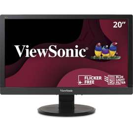 ViewSonic VA2055SM 20" 1080p LED Monitor with VGA, DVI and Enhanced Viewing Comfort, 20" Monitor, MVA technology, Full HD 1920 x 1080p, 16.7 Million Colors