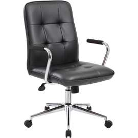 Boss Modern Office Chair with Chrome Arms