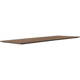 Lorell Wkstn Walnut Laminate Knife Edge Tabletop