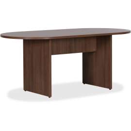 Lorell Essentials Walnut Laminate Oval Conf. Table