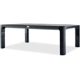 3M Adjustable Monitor Stand for Monitors and Laptops, 20 lb Load Capacity, 5.5" Height x 16" Width x 12" Depth, Desktop, Silver, Black