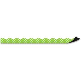 Teacher Created Res. Lime/Polka Dots Magnet Border