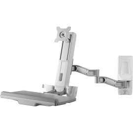 Amer Wall Mount for Keyboard, Mouse, Monitor, TAA Compliant, 24" Screen Support, 23.15 lb Load Capacity, 100 x 100, 75 x 75