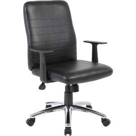 Boss B431-BK Retro Task Chair with Black T-Arms