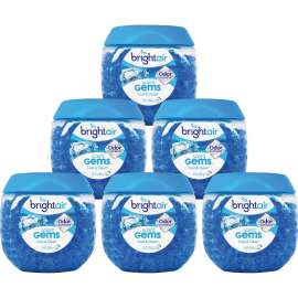 Bright Air Scent Gems Odor Eliminator, Cool and Clean, Blue, 10 oz., 6/Case