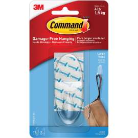 3M Command Large Clear Hanging Hooks