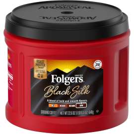 Folgers Coffee, Black Silk, 24.2 oz Canister
