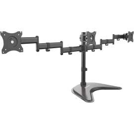 DIAMOND Ergonomic Articulating Triple Arm Display Table Top Mount, Up to 27" Screen Support, 52.80 lb Load Capacity, 18.3" Height x 52.4" Width x 12.4" Depth, Tabletop, Desktop, Countertop, Freestanding