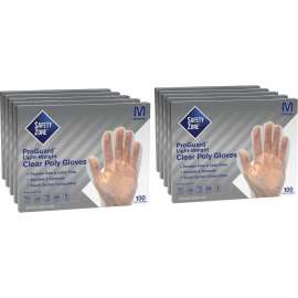 Safety Zone Clear Powder Free Polyethylene Gloves