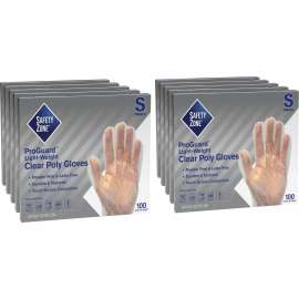 Safety Zone Clear Powder Free Polyethylene Gloves