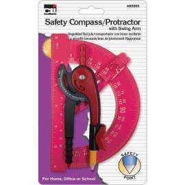 Charles Leonard Swing Arm Safety Compass/Protrctr