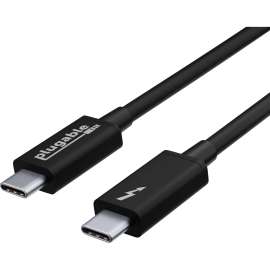 Plugable Thunderbolt 3 Cable 20Gbps Supports 100W (20V, 5A), Charging, 6.6ft / 2m USB C Compatible [Thunderbolt 3 Certified]