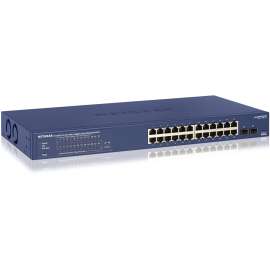 Netgear 24-Port Gigabit PoE+ Smart Managed Pro Switch with 2 SFP Ports (GS724TPv2), 24 Ports, Manageable, 2 Layer Supported, Modular