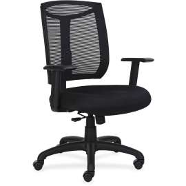 Lorell Mesh Back Chair w/Air Grid Fabric Seat