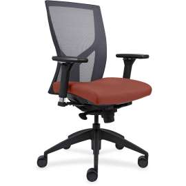 Lorell High-Back Mesh Chairs w/Fabric Seat