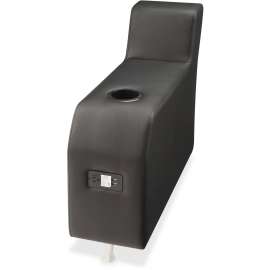 Lorell Fuze Modular Black Leather Guest Seating