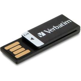 Verbatim - Clip-it™ 16 GB Black USB 2.0 Flash Drive (1 per Pack)