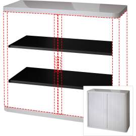 Paperflow USA Gray 41" Storage Cabinet Top/Back