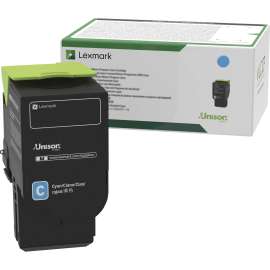 Lexmark Original High Yield Laser Toner Cartridge, Cyan, 1 Each, 2300 Pages