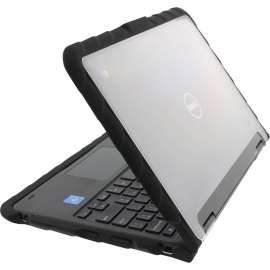 Gumdrop Dell 3190 2-in-1 Case for 11-inch Chromebook and Latitude Models, For Dell Chromebook, Notebook, Black, Clear, Drop Resistant, Shock Resistant, Silicone, Polycarbonate