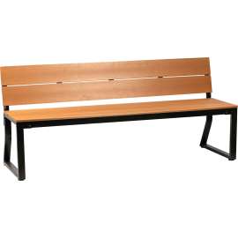 Lorell Teak Outdoor Bench with Backrest