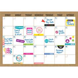 Teacher Created Res. Clingy Burlap Calendar Set