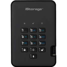 iStorage diskAshur2 2 TB Solid State Drive, External, Black, TAA Compliant, USB 3.1