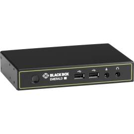Black Box Corporatio Black Box Emerald SE DVI KVM-over-IP Matrix Switch Receiver, Single Head, Full HD DVI, VUSB 2.0, Serial, Audio, 1 Computer(s), 1 Remote User(s), 328.08 ft Range