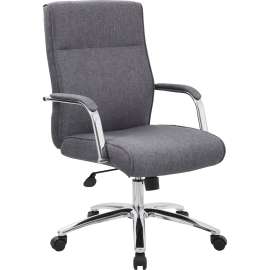 Boss Modern Executive Conference Chair-Grey Linen