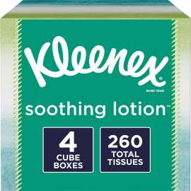 Lotion Facial Tissue, 2-Ply, White, 65 Sheets/Box, 4 Boxes/Pack