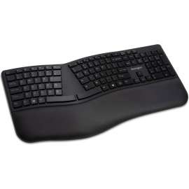 Kensington Pro Fit Ergo Wireless Keyboard-Black, Wireless Connectivity, Bluetooth/RF, 2.40 GHz, USB Interface