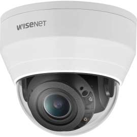 Hanwha Techwin Ameri Wisenet QND-8080R 5 Megapixel Indoor Network Camera, Color, Dome, 65.62 ft Infrared Night Vision, H.265, H.264, MJPEG, H.264M, H.264H