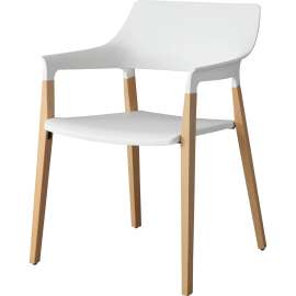 Lorell Wood Legs Stack Chairs
